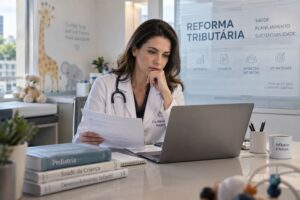 Reforma Tributária para pediatras com impactos na tributação, custos e planejamento financeiro de consultórios e clínicas pediátricas