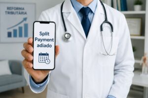 Split payment na saúde com novo prazo na Reforma Tributária e impactos para clínicas, consultórios e profissionais do setor