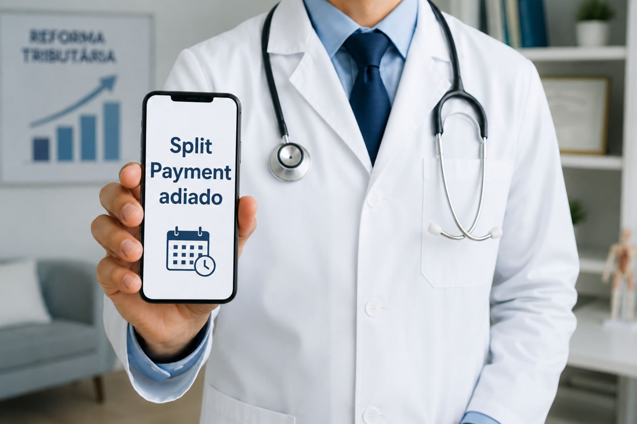 Split payment na saúde com novo prazo na Reforma Tributária e impactos para clínicas, consultórios e profissionais do setor