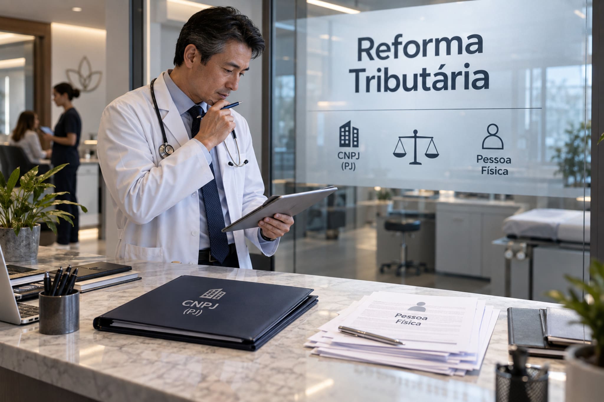 Médico PJ ou pessoa física: escolha entre CPF e CNPJ na reforma tributária